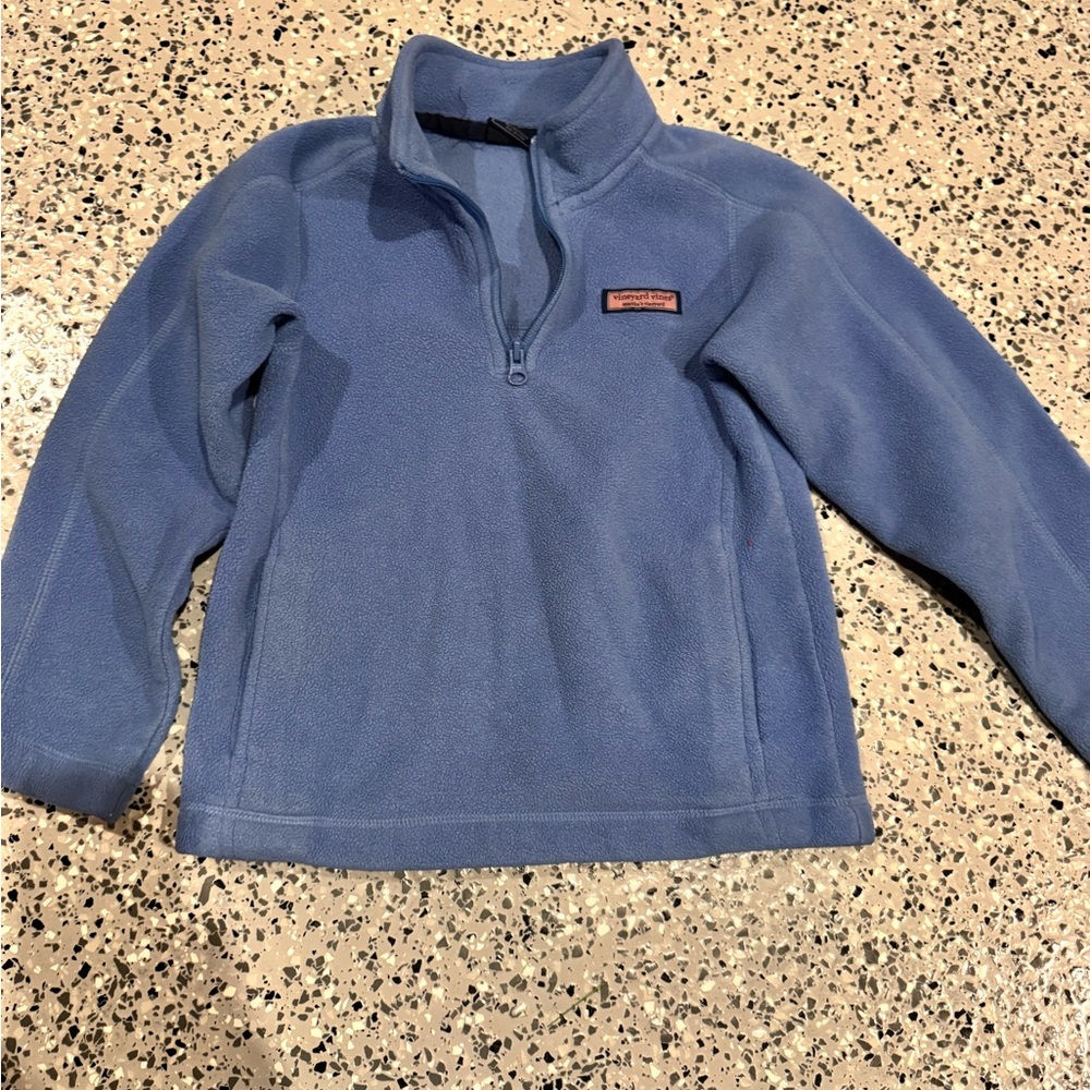 Vineyard Vines Kids Light Blue Fleece Pullover